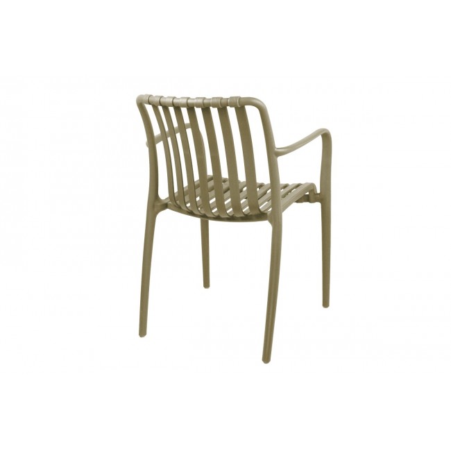 Πολυθρόνα "KARMEN" από pp σε χρώμα καπουτσίνο 58.5x54x80