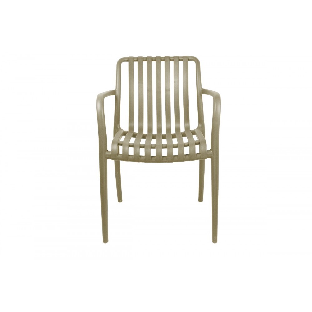 Πολυθρόνα "KARMEN" από pp σε χρώμα καπουτσίνο 58.5x54x80