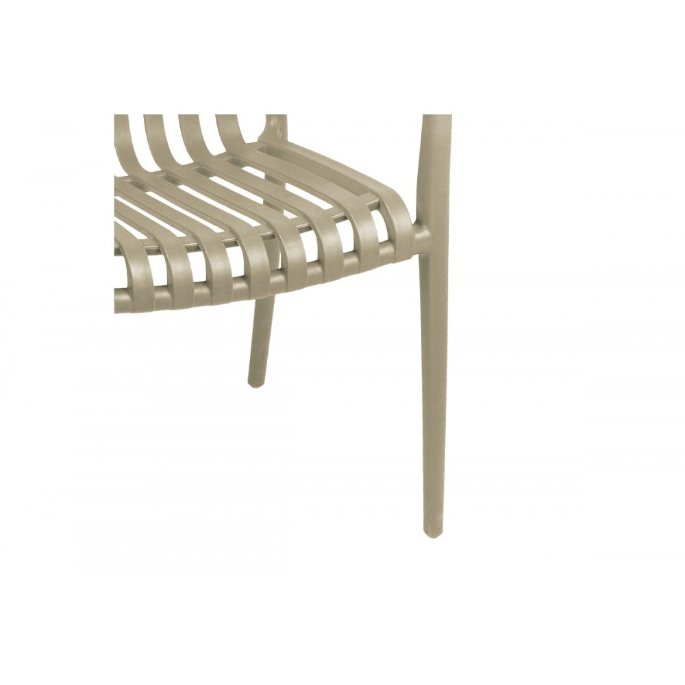 Πολυθρόνα "KARMEN" από pp σε χρώμα καπουτσίνο 58.5x54x80