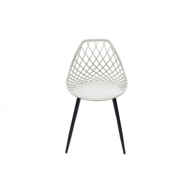 Καρέκλα "SUAN" από pp/μέταλλο σε λευκό/μαύρο χρώμα 56x49x82