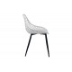 Καρέκλα "SUAN" από pp/μέταλλο σε λευκό/μαύρο χρώμα 56x49x82