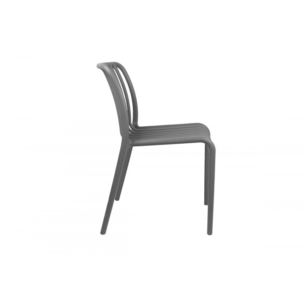 Καρέκλα "ZOI" από pp σε ανθρακί χρώμα 42x58x79