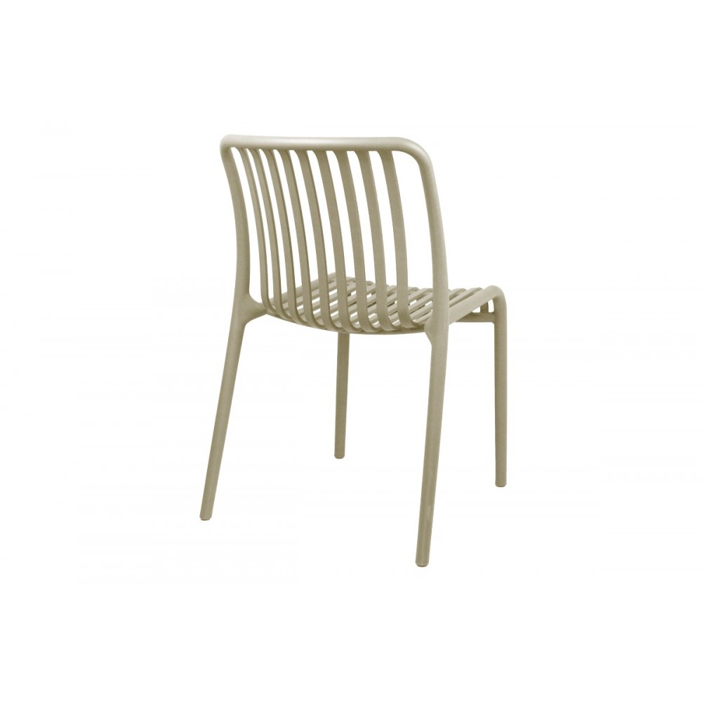 Καρέκλα "ZOI" από pp σε χρώμα καπουτσίνο 42x58x79
