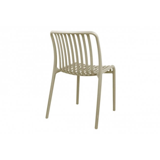 Καρέκλα "ZOI" από pp σε χρώμα καπουτσίνο 42x58x79