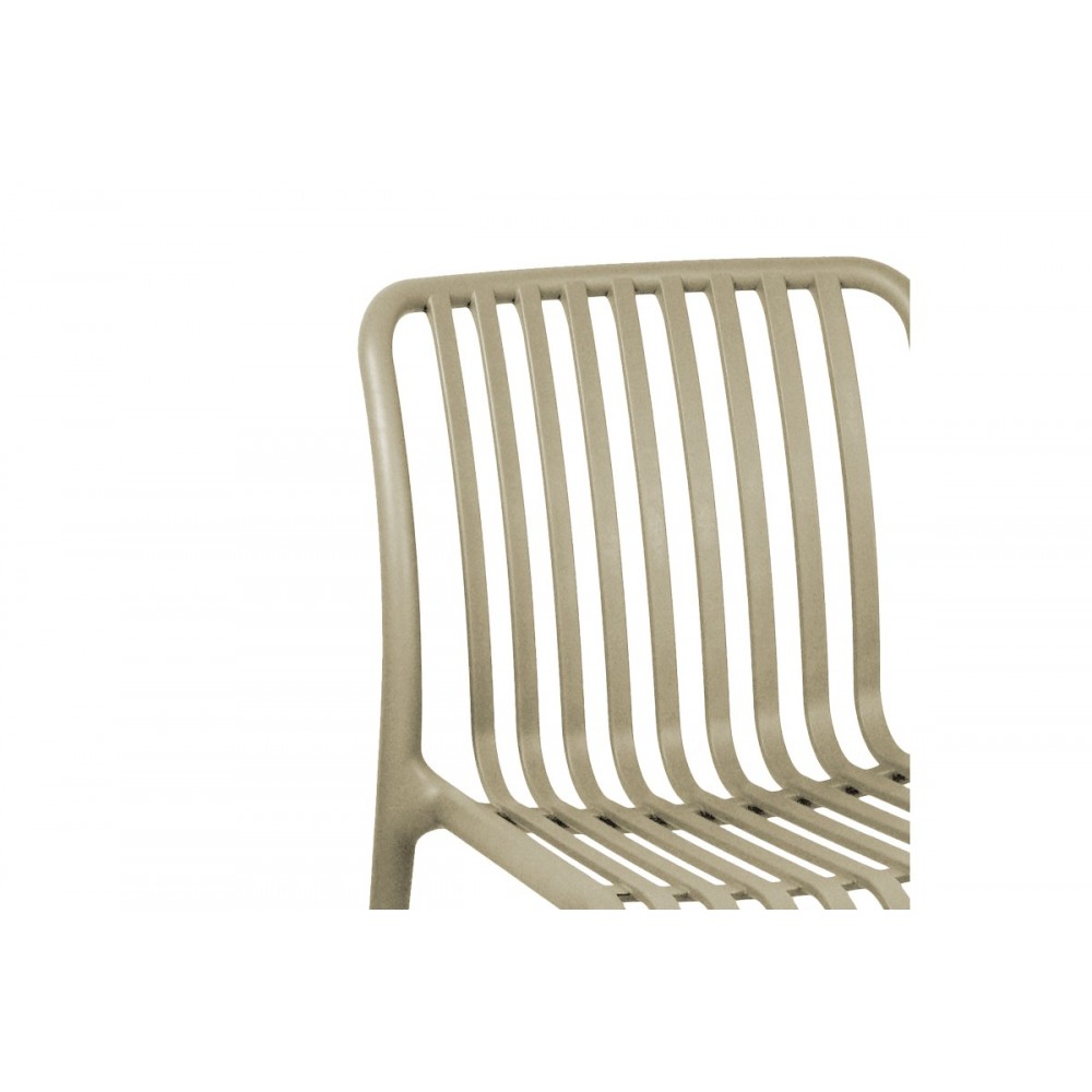 Καρέκλα "ZOI" από pp σε χρώμα καπουτσίνο 42x58x79