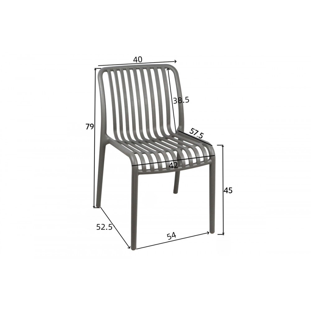 Καρέκλα "ZOI" από pp σε πράσινο χρώμα 42x58x79