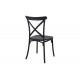 Καρέκλα "CROSSIE" από pp σε μαύρο χρώμα 38x46.5x82