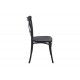 Καρέκλα "CROSSIE" από pp σε μαύρο χρώμα 38x46.5x82
