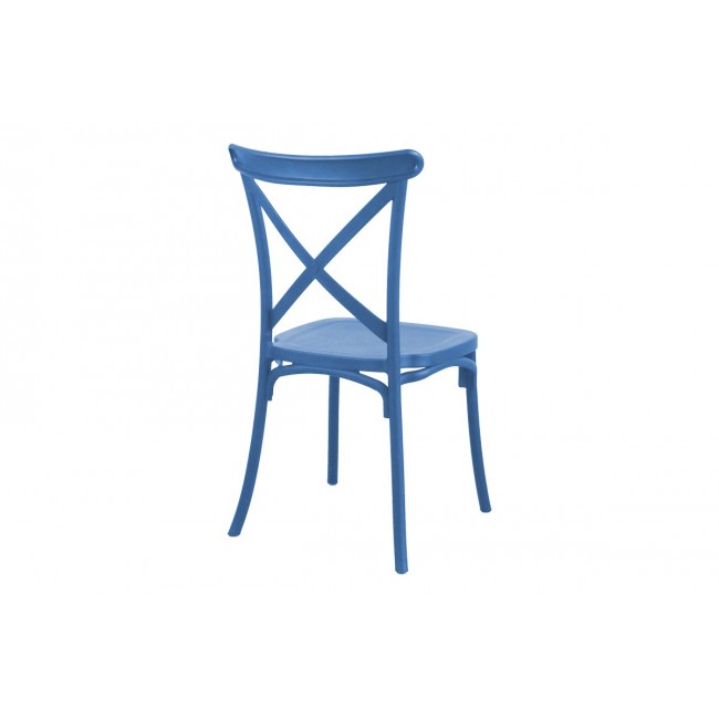 Καρέκλα "CROSSIE" από pp σε μπλε χρώμα 38x46.5x82