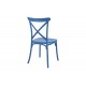 Καρέκλα "CROSSIE" από pp σε μπλε χρώμα 38x46.5x82