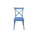 Καρέκλα "CROSSIE" από pp σε μπλε χρώμα 38x46.5x82