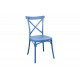 Καρέκλα "CROSSIE" από pp σε μπλε χρώμα 38x46.5x82
