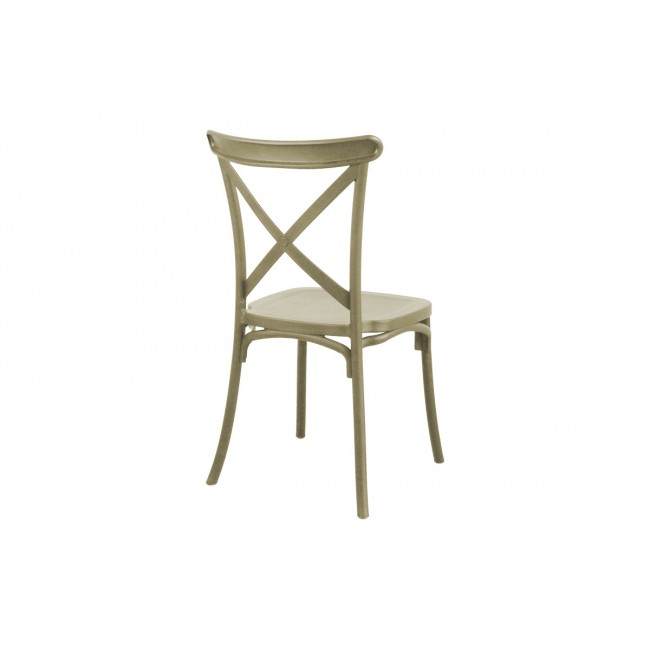 Καρέκλα "CROSSIE" από pp σε χρώμα καπουτσίνο 38x46.5x82
