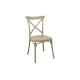 Καρέκλα "CROSSIE" από pp σε χρώμα καπουτσίνο 38x46.5x82