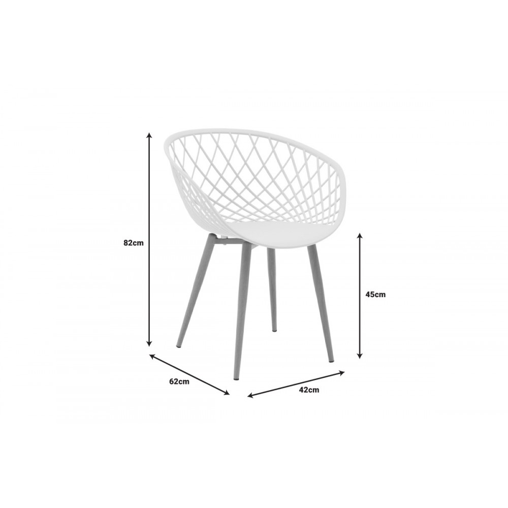 Τραπεζαρία 5τμχ "EZRA-NATALI" από pp/mdf σε γκρι/φυσικό χρώμα 80x80x76