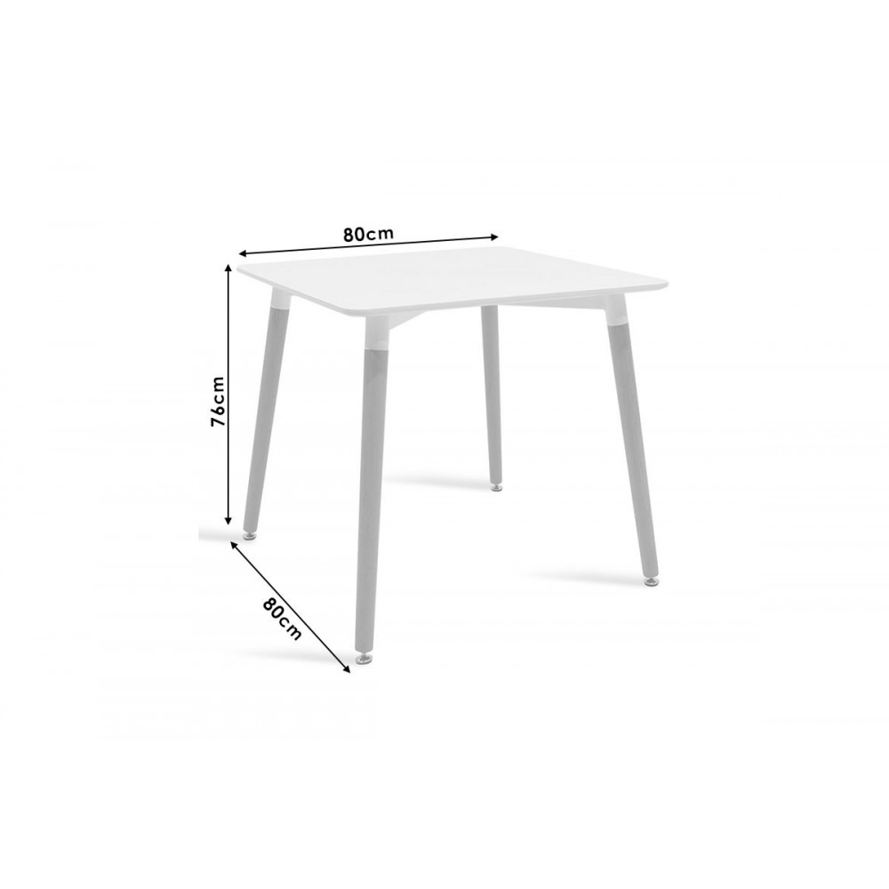 Τραπεζαρία 5τμχ "EZRA-NATALI" από pp/mdf σε γκρι/φυσικό χρώμα 80x80x76