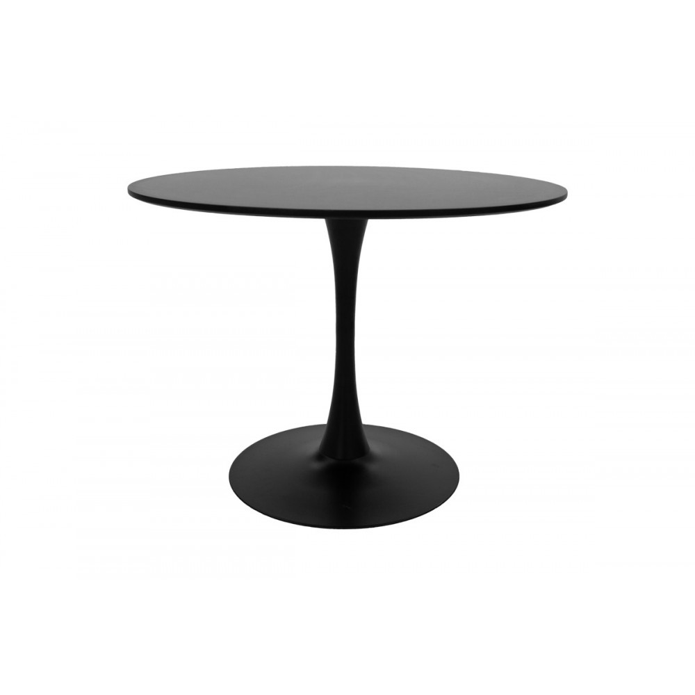 Τραπεζαρία 5τμχ "EZRA-BALOU" από mdf/pp σε μαύρο χρώμα Φ100x75