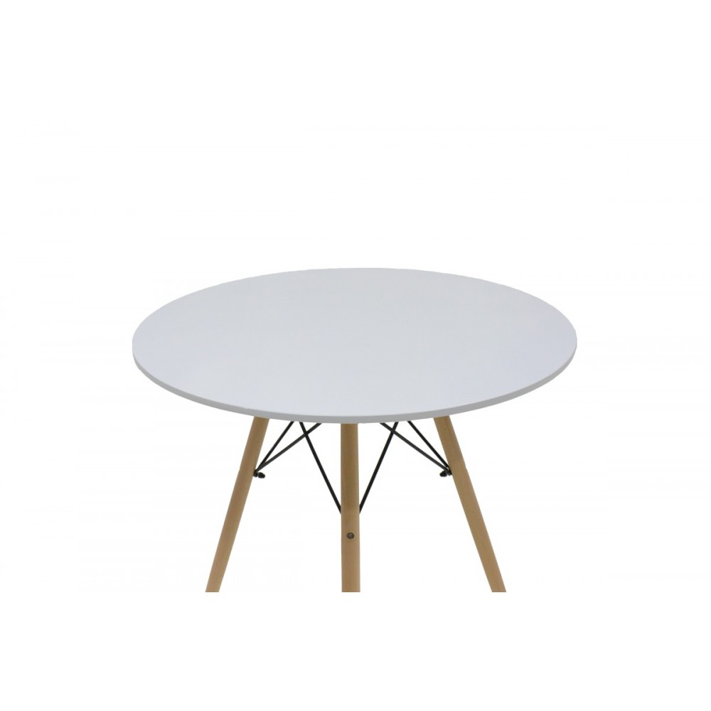 Τραπεζαρία 3τμχ "EZRA-JULITA" από pp/mdf σε γκρι/φυσικό χρώμα Φ80x73