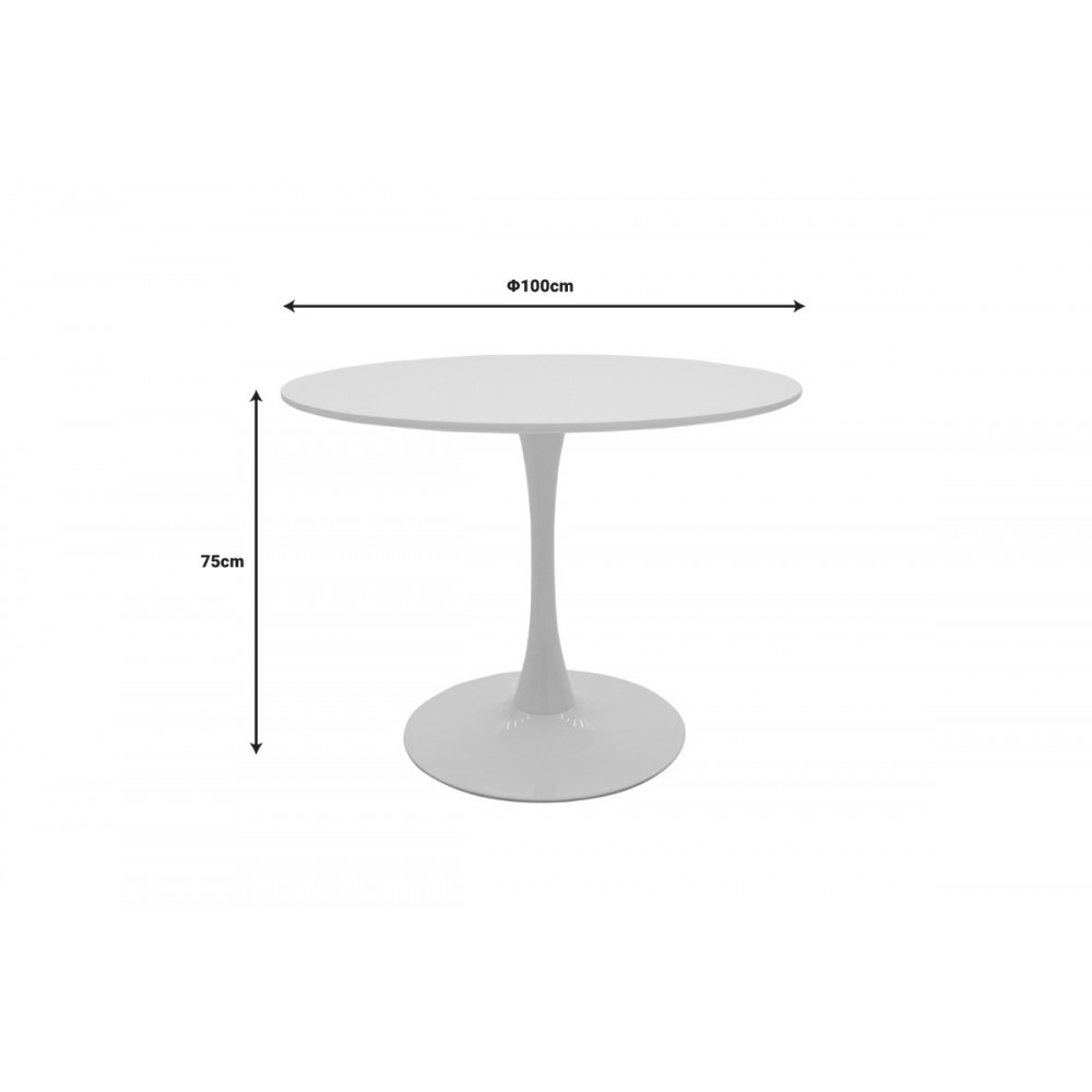 Τραπεζαρία 5τμχ "EZRA-BALOU" από mdf/pp σε μαύρο/φυσικό χρώμα Φ100x75