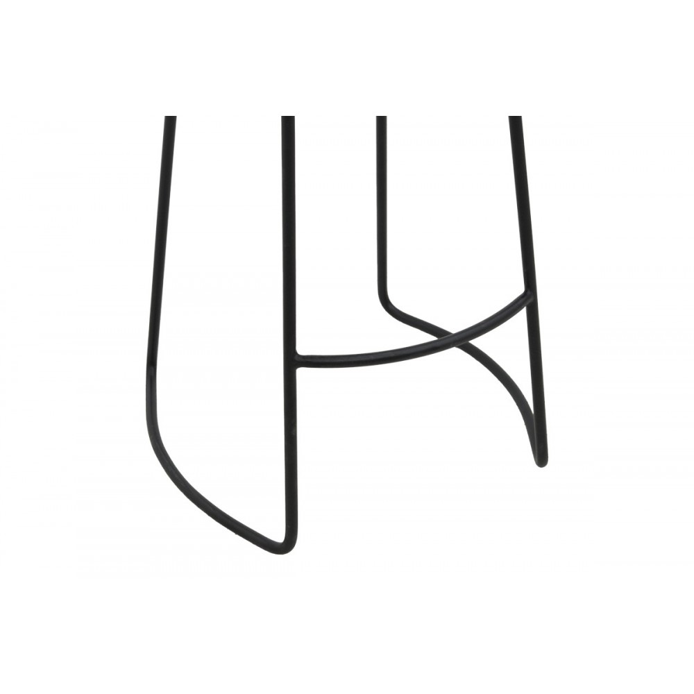 Σκαμπό μπαρ "LAMUL" από ξύλο/μέταλλο σε καρυδί/μαύρο χρώμα 48x42x71