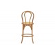Σκαμπό μπαρ "THONET" από ξύλο/rattan σε φυσικό χρώμα 41x50x105