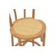 Σκαμπό μπαρ "THONET" από ξύλο/rattan σε φυσικό χρώμα 41x50x105