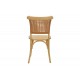 Καρέκλα "KARLEY" από ξύλο/rattan σε φυσικό χρώμα 48x52x89
