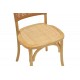 Καρέκλα "KARLEY" από ξύλο/rattan σε φυσικό χρώμα 48x52x89