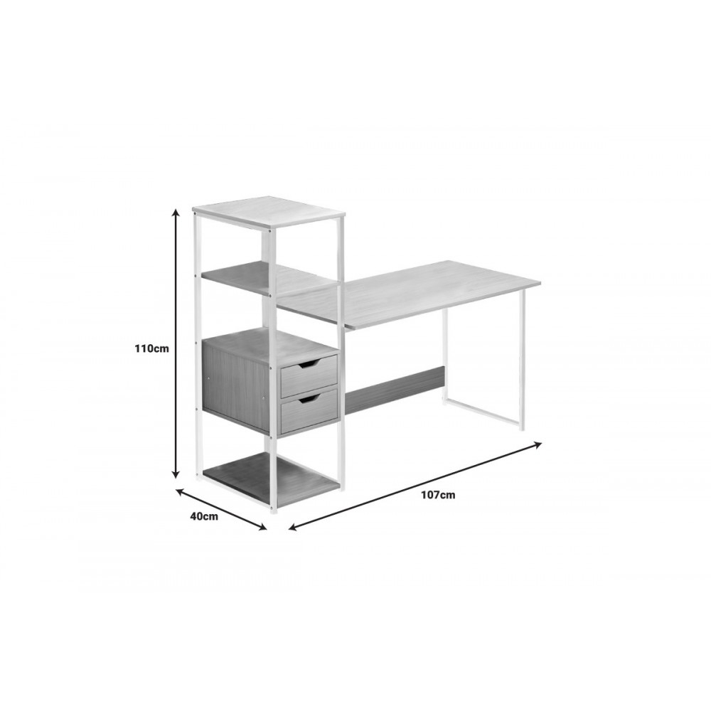 Φοιτητικό πακέτο 2τμχ "JOEZA" σε σονόμα/μαύρο χρώμα 107x40x110