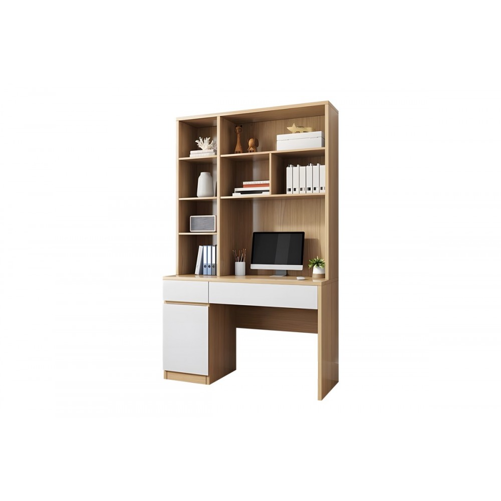 Γραφείο εργασίας "PERTIN" σε φυσικό/λευκό χρώμα 120x60x195