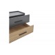 Κομοδίνο "SONLEN" από mdf σε σονόμα/ανθρακί 60x40x44.5