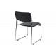 Καρέκλα επισκέπτη "RANDIN" από τεχνόδερμα σε μαύρο χρώμα 42x44x77