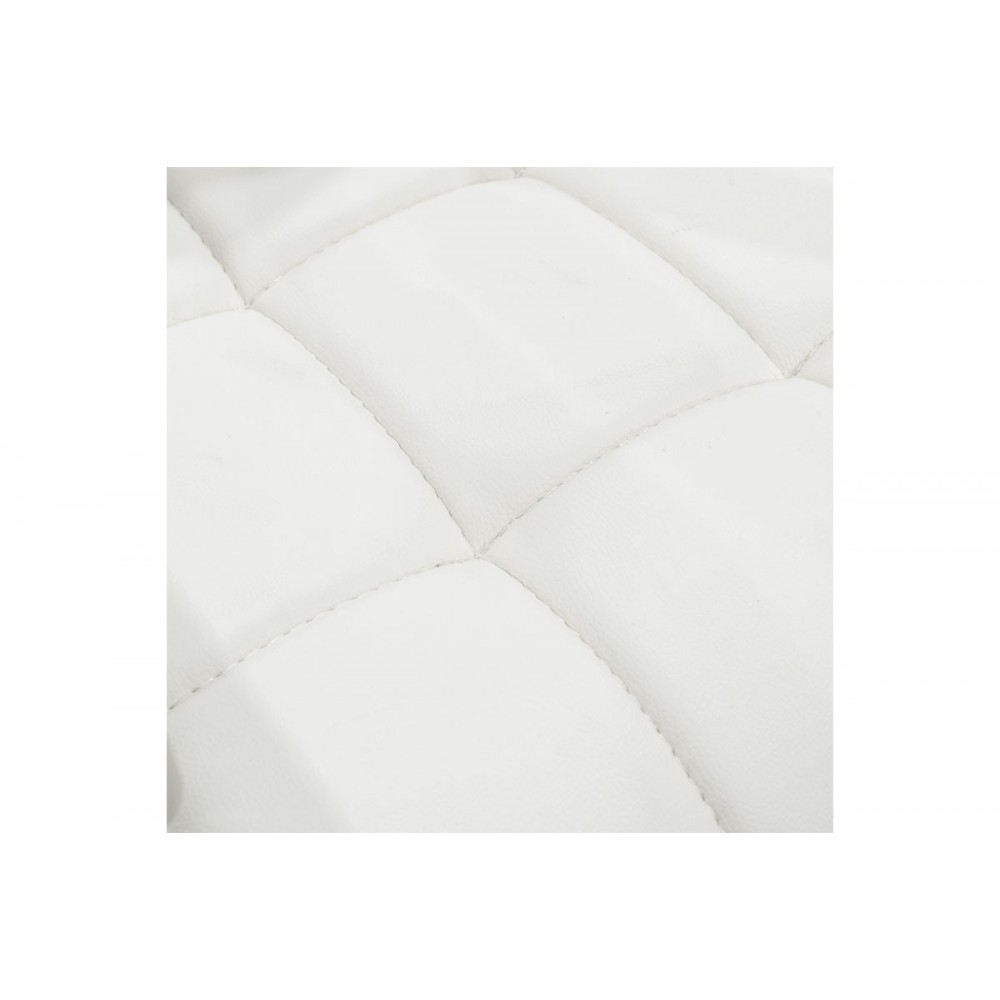 Καρέκλα επισκέπτη "OTLEN" από τεχνόδερμα σε λευκό χρώμα 47x45x87