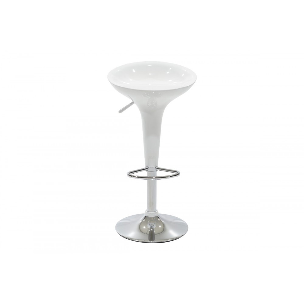 Σκαμπό μπαρ "FELICE" από μέταλλο σε λευκό χρώμα 40x43x84