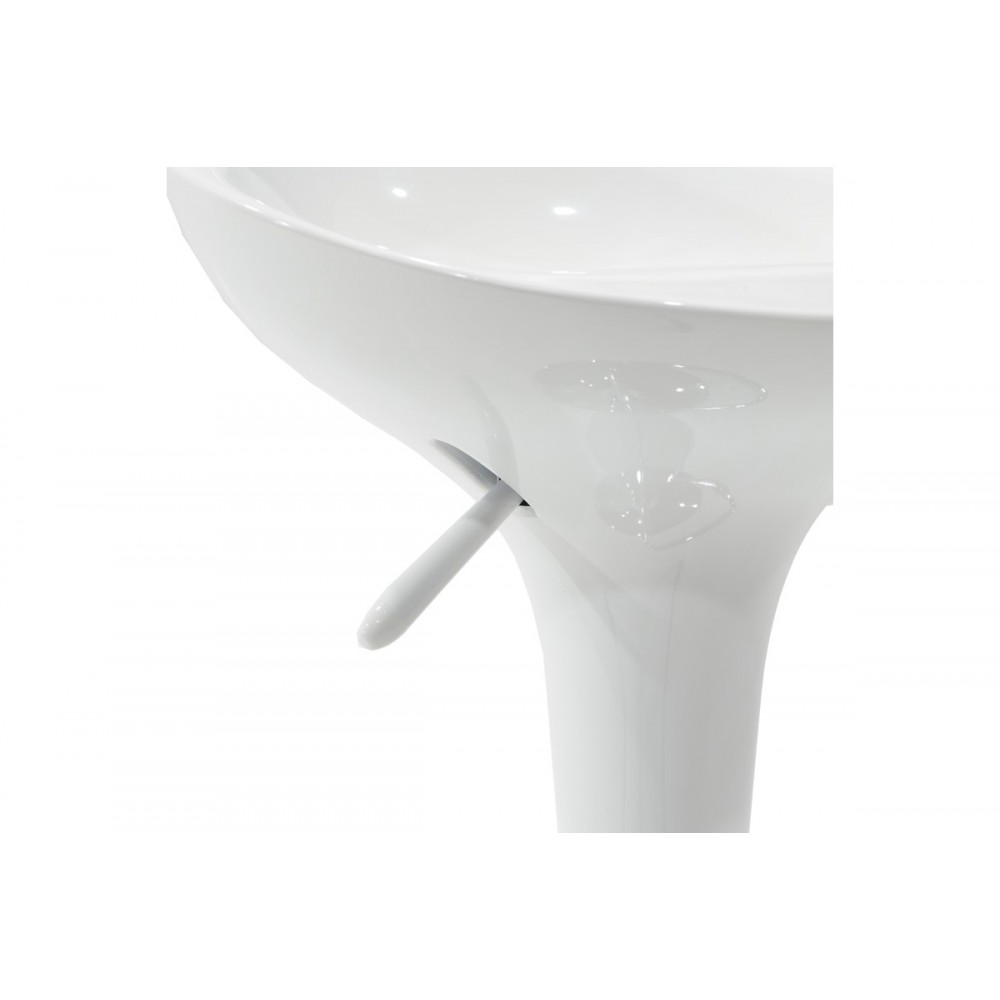 Σκαμπό μπαρ "FELICE" από μέταλλο σε λευκό χρώμα 40x43x84