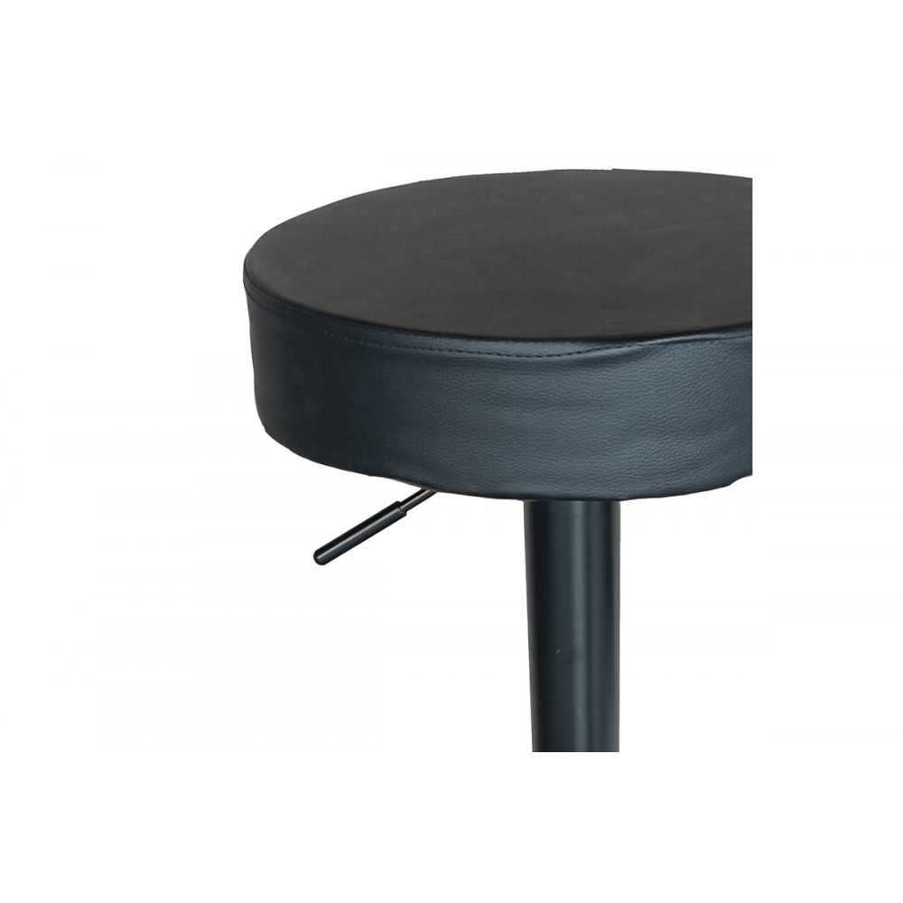 Σκαμπό μπαρ "DIANORS" από pu/μέταλλο σε μαύρο χρώμα 38x38x75