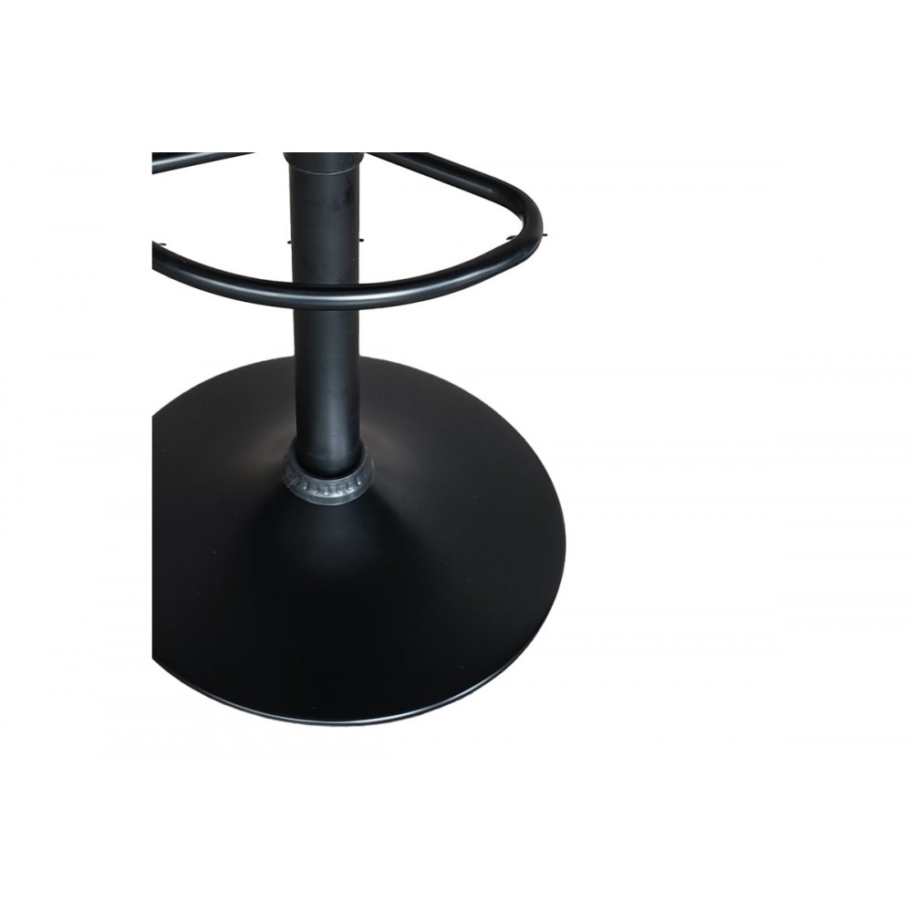 Σκαμπό μπαρ "DIANORS" από pu/μέταλλο σε μαύρο χρώμα 38x38x75