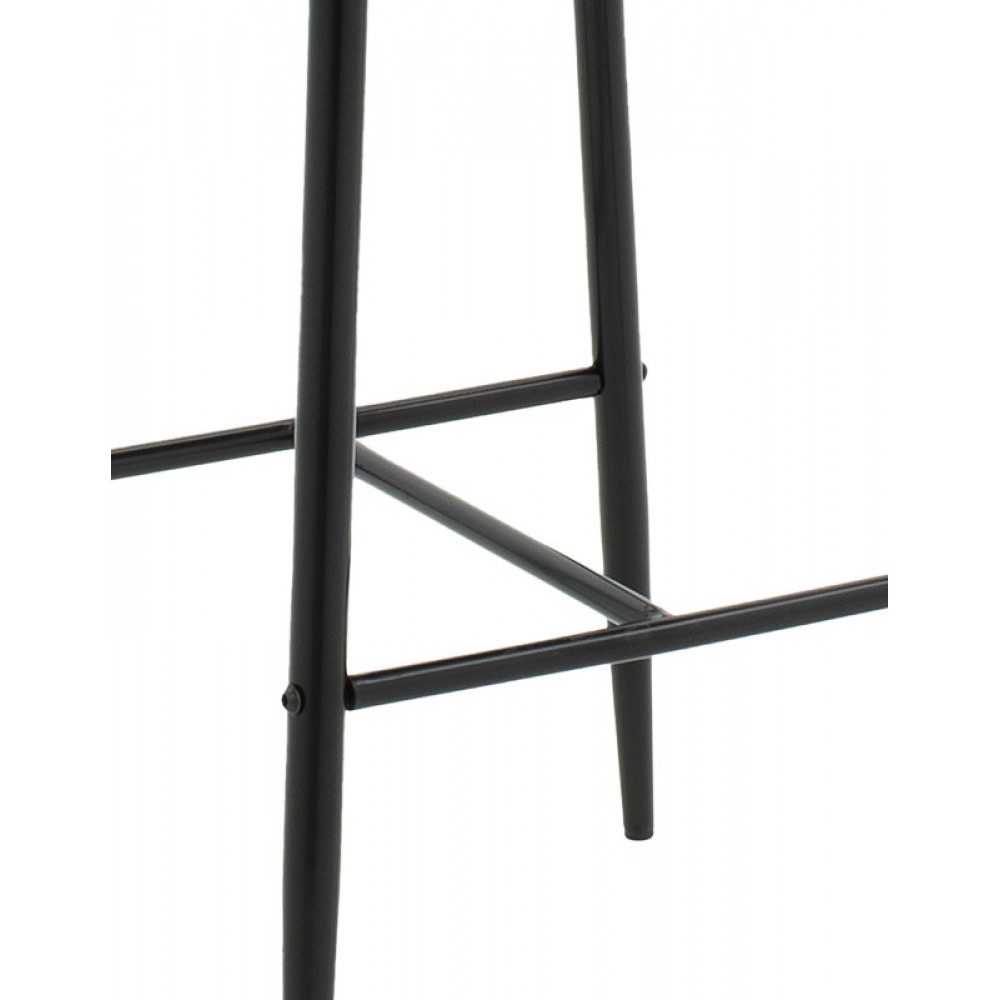 Σκαμπό μπαρ "PATRIN" από pu/μέταλλο σε ανθρακί/μαύρο χρώμα 49x48x98