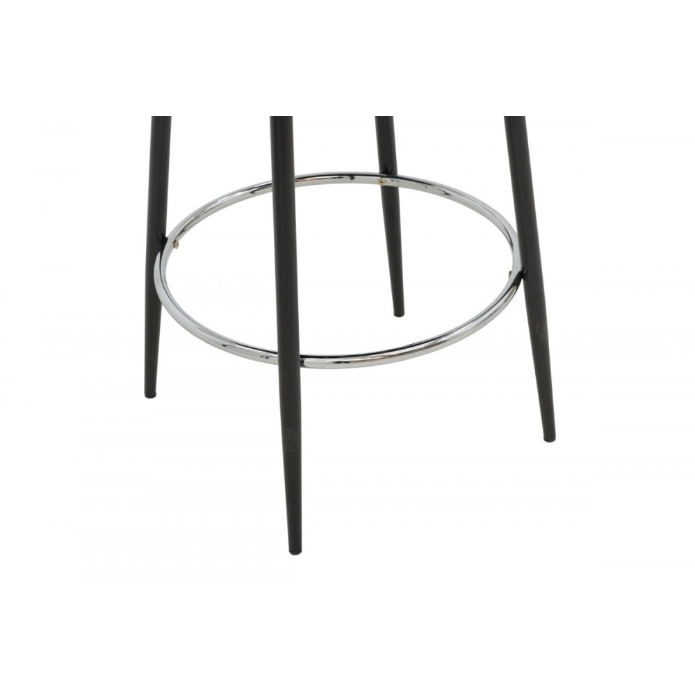 Σκαμπό μπαρ "PATRIN" από pu/μέταλλο σε ανθρακί/μαύρο χρώμα 49x48x98