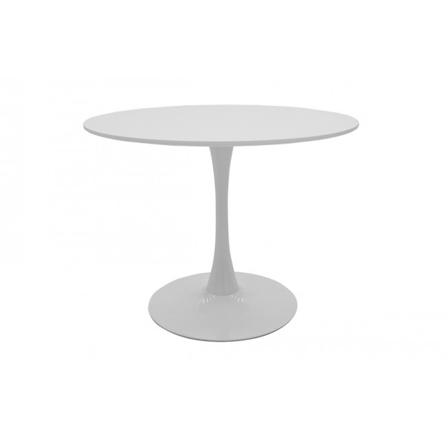 Τραπεζαρία 5τμχ "BALOU" από mdf/pp σε λευκό/φυσικό χρώμα Φ100x75