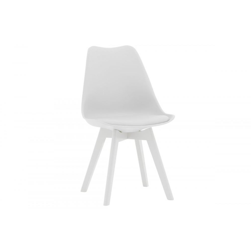 Φοιτητικό πακέτο τραπεζαρίας 5τμχ "NATALI-GASTON" από mdf/pp σε λευκό/φυσικό χρώμα 120x80x76