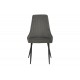 Καρέκλα "AZORI" από βελούδο/μέταλλο σε ανθρακί/μαύρο χρώμα 49x55x85