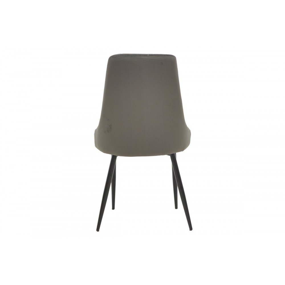 Καρέκλα "AZORI" από βελούδο/μέταλλο σε ανθρακί/μαύρο χρώμα 49x55x85