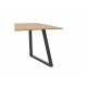 Τραπέζι "WINOR" από mdf/μέταλλο σε φυσικό/μαύρο χρώμα 140x80x75