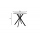 Τραπέζι "XUSON" από mdf/μέταλλο σε φυσικό/μαύρο χρώμα Φ80x75