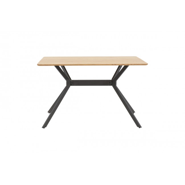 Τραπέζι "NERELIS" από mdf/μέταλλο σε φυσικό/μαύρο χρώμα 120x70x75