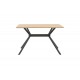 Τραπέζι "NERELIS" από mdf/μέταλλο σε φυσικό/μαύρο χρώμα 120x70x75