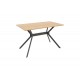 Τραπέζι "NERELIS" από mdf/μέταλλο σε φυσικό/μαύρο χρώμα 120x70x75