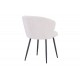 Καρέκλα "KARG" από ύφασμα/μέταλλο σε λευκό/μαύρο χρώμα 57x62x80