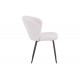 Καρέκλα "KARG" από ύφασμα/μέταλλο σε λευκό/μαύρο χρώμα 57x62x80